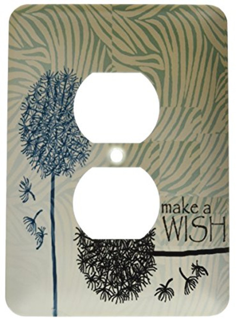 3dRose lsp_63555_6 Inspired Teal Make A Wish Dandelion Flowers Plug Outlet Cover 3dRose lsp_63555_6 Inspired Teal Make A Wish Dandelion Flowers Plug Outlet Cover