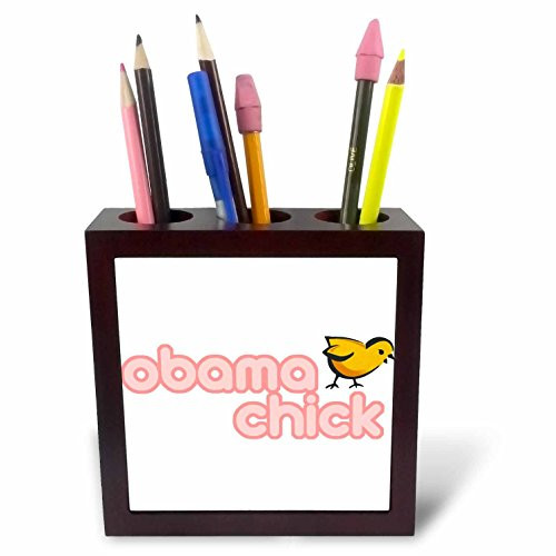 3dRose ph_16511_1 Obama Chick-Tile Pen Holder, 5-Inch