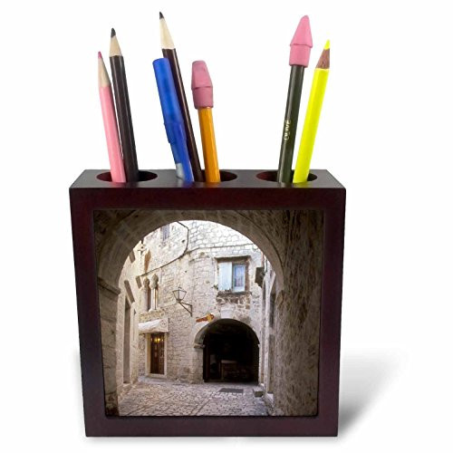 3dRose ph_82673_1 Cobbled Walkway, Trogir, Dalmatian Coast, Croatia EU32 BBR0033 Brent Bergherm Tile Pen Holder, 5-Inch