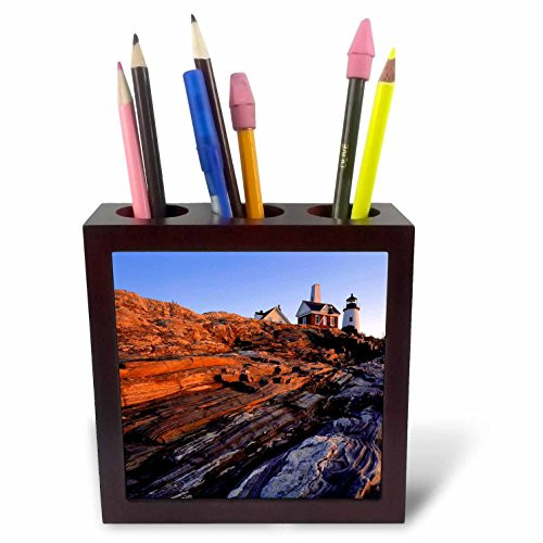 3dRose ph_90756_1 Maine, Pemaquid Lighthouse - US20 RER0004 - RIC Ergenbright - Tile Pen Holder, 5-Inch
