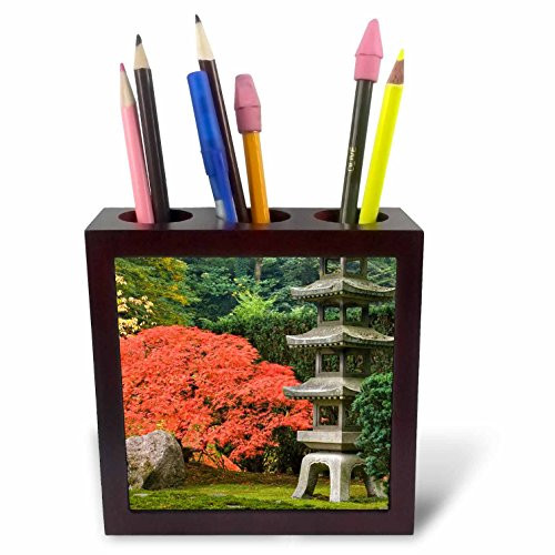 3dRose ph_93673_1 USA, Oregon, Portland. Japanese Garden-US38 BJA0657-Jaynes Gallery-Tile Pen Holder, 5-Inch