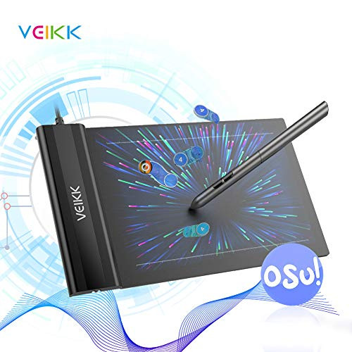 OSU Drawing Tablet VEIKK S640 Graphic Drawing Tablet Ultra-Thin 6x4 Inch Pen Tablet with 8192 Levels Battery-Free Passive Pen 
