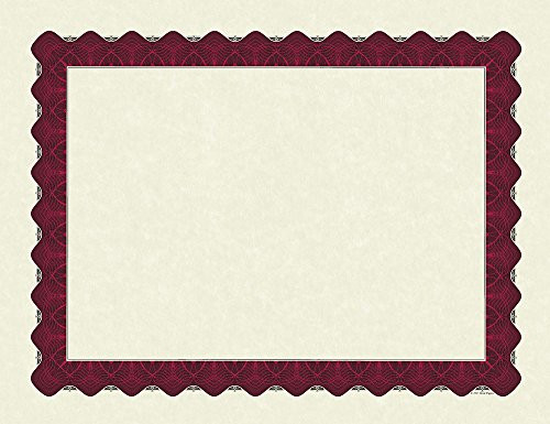 Great Papers! Metallic Red Border Certificate, 8.5"x 11", 100 Count (934100)