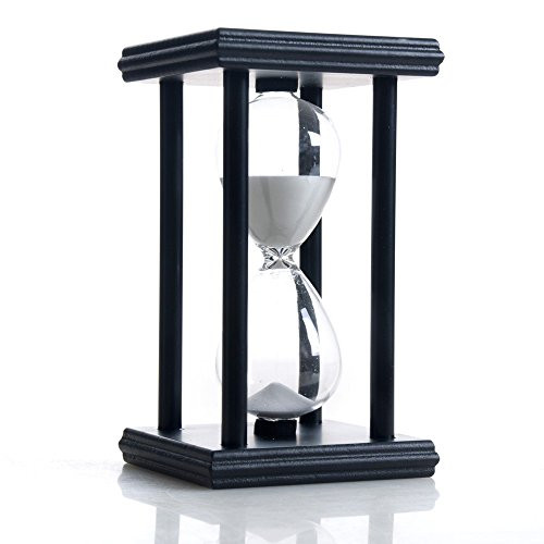 30 Minutes Hourglass Sand Timer, Black Frame Sand Clock