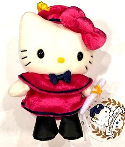 Neko Hello Kitty 6" Graduation Plush - Pink