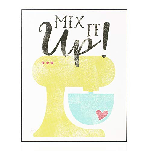 Dicksons Mix It Up Yellow Mixer 8 x 10 Wood Decorative Wall Plaque