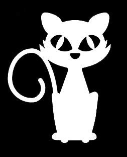 LLI Cute Scrawny Kitten | Decal Vinyl Sticker | Cars Trucks Vans Walls Laptop | White | 5.5 x 4.4 in | LLI1268