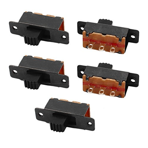 uxcell 5 Pcs 2 Position 3P SPDT Micro Miniature PCB Slide Switch Latching Toggle Switch