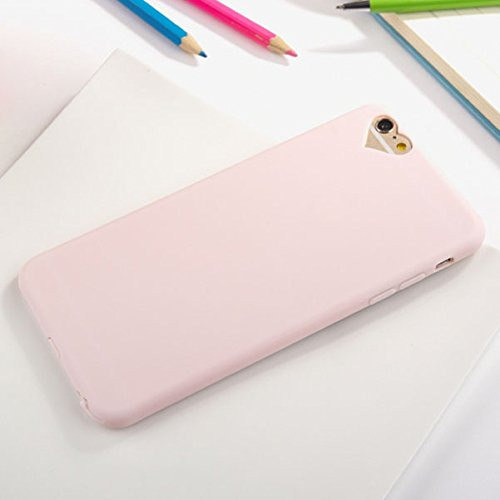 Apple iPhone SE Case, iPhone 5s Case, iPhone 5 Case Cute Love Heart Hole Rubber Gel TPU Slim Soft Case Phone Cover for Apple iPhone SE 5s 5 (Light Pink)