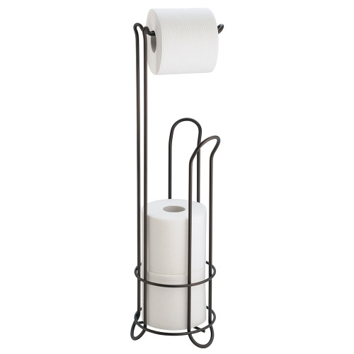 InterDesign Classico - Free Standing Toilet Paper Holder for Bathroom Storage - Bronze