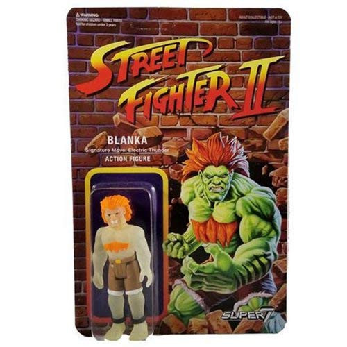 Street Fighter 2 Glow-in-The-Dark Blanka Retro Action Figure Street Fighter 2 Glow-in-The-Dark Blanka Retro Action Figure