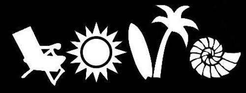 LLI Beach Love | Decal Vinyl Sticker | Cars Trucks Vans Walls Laptop | White | 7.5 x 2.6 in | LLI1235 LLI Beach Love | Decal Vinyl Sticker | Cars Trucks Vans Walls Laptop | White | 7.5 x 2.6 in | LLI1235