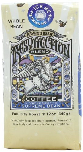 Raven's Brew Whole Bean Resurrection Blend,Full City Roast 12-Ounce Bags (Pack of 2)