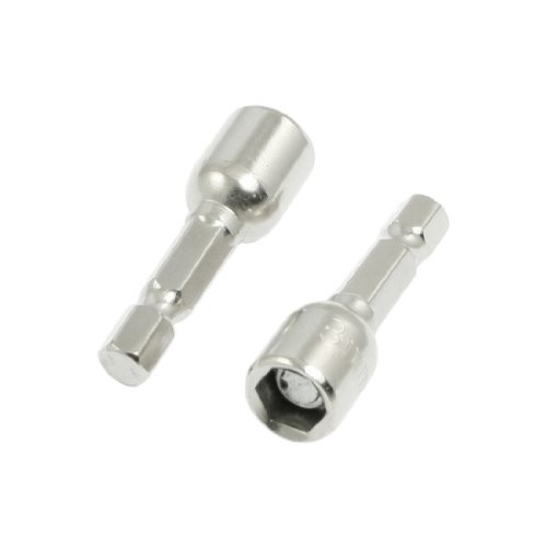 Uxcell a12062600ux0938 1/4" Shank 8mm Hexagon Socket Spanner Hex Nut Driver Bit (2 Piece)