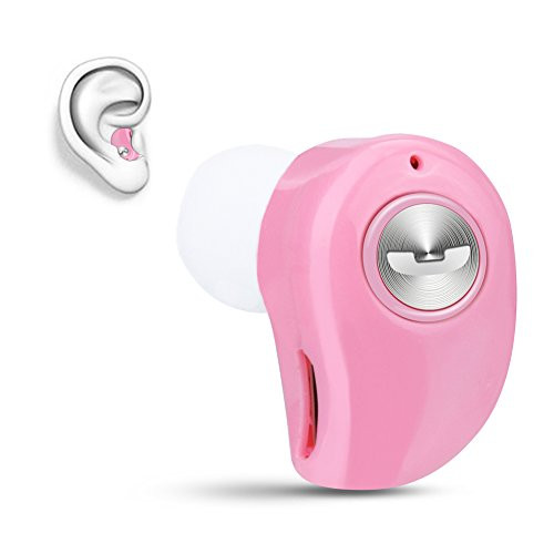 Mini Invisible Bluetooth Earbud,V4.1 Stereo Wireless Bluetooth Earphone with Built-in Mic,Sports Noise Cancelling in-Ear Headphone for iPhone Samsung and Other Android Phones (Pink) Mini Invisible Bluetooth Earbud,V4.1 Stereo Wireless Bluetooth Earphone with Built-in Mic,Sports Noise Cancelling in-Ear Headphone for iPhone Samsung and Other Android Phones (Pink)