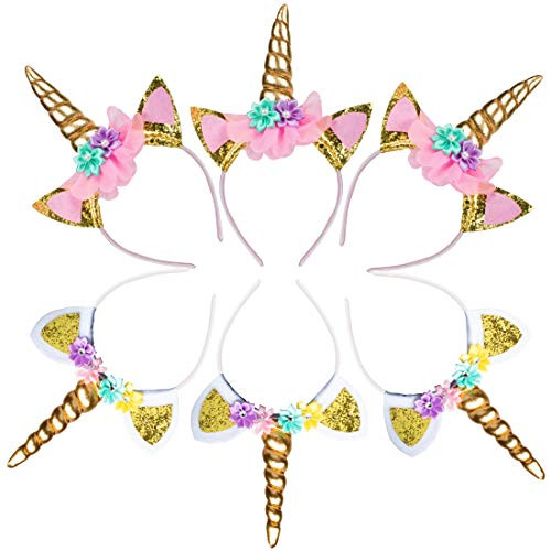 Unicorn Headband Unicorn Party Supplies - 6pk Unicorn Horn Headbands for Girls and Adults, Unicorn Birthday Party Supplies Unicorn Headband Party Favors