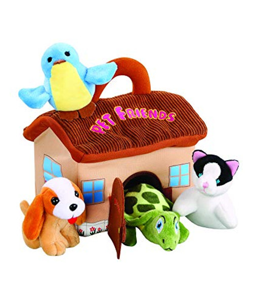 Plush Pet Friends Animal Sound Toys with Carrier | Plush Animal Toy Baby Gift | Toddler Gift