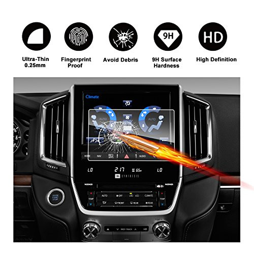 2016 2017 2018 Toyota Land Cruiser 9-Inch Touch Screen Car Display Navigation Screen Protector, RUIYA HD Clear TEMPERED GLASS Car In-Dash Screen Protective Film