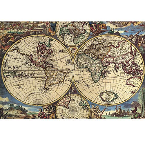 Ancient Map!Waterproof Non-Toxic-1000 Piece Jigsaw Puzzle?Map?