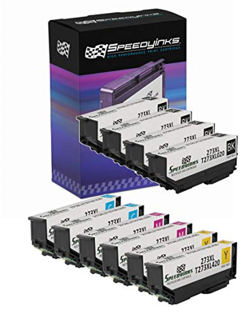 Speedy Inks Remanufactured Ink Cartridge Replacement for Epson 273XL High Yield (4 Black, 2 Cyan, 2 Magenta, 2 Yellow, 10-Pack)