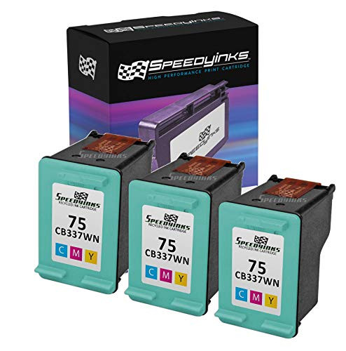 Speedy Inks Remanufactured Ink Cartridge Replacement for HP 75 (Tri-Color, 3-Pack)