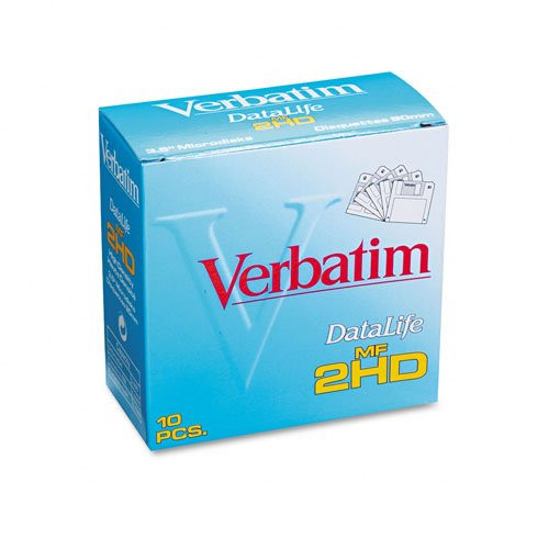 Verbatim DataLife High Density 3.5 inch Microdisks MF-2HD 10 Diskettes Per Pack