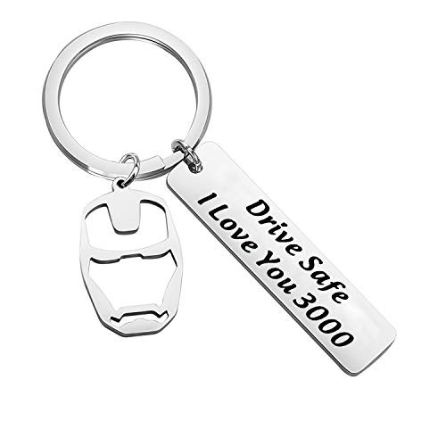 FOTAP Drive Gift Drive Safe I Love You 3000 Keychain Drive Safe Keychain Boyfriend Gift Husband Gift Trucker Gift