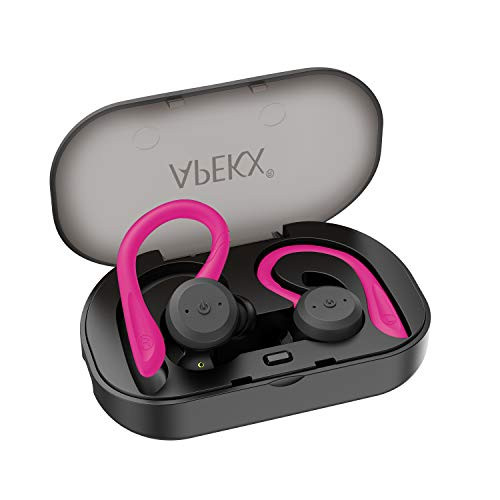 Wireless Headphones, APEKX True Wireless Bluetooth 5.0 Sports Earbuds, IPX7 Waterproof Stereo HiFi Sound, Built-in Mic Earphones with Charging Case (Pink) Wireless Headphones, APEKX True Wireless Bluetooth 5.0 Sports Earbuds, IPX7 Waterproof Stereo HiFi Sound, Built-in Mic Earphones with Charging Case (Pink)