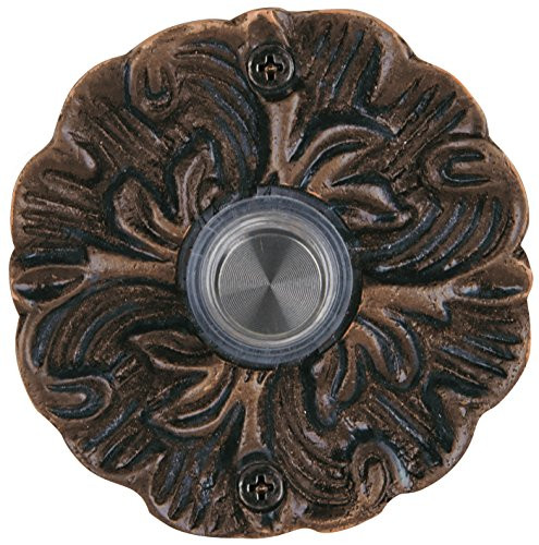Waterwood Solid Brass Maya Doorbell in Oil Rubbed Bronze