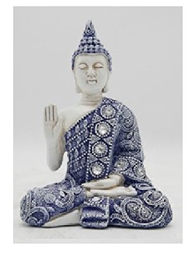 GSC 88217 5.5 Inch Buddha Figurine Blue and White,