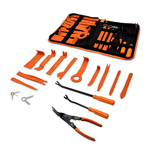 UPSTONE 19Pcs Car Trim Removal Tool Kit Clip Pliers Fastener Remover Pry Tool Set with Storage Bag