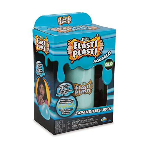 The Orb Factory ORBSlimy Elasti Plasti Aquaglo Slime Compound, Blue, 5.04" x 3.27" x 7.87"