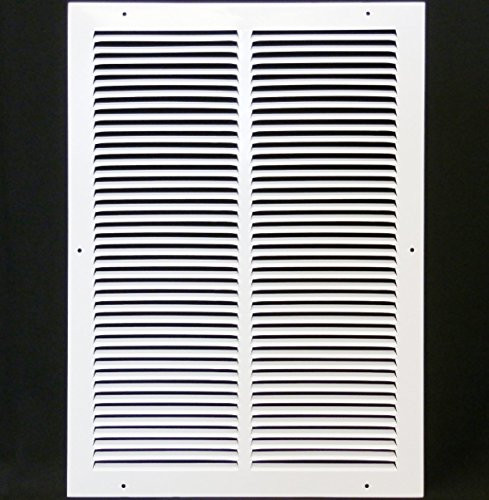 14"w X 20"h Steel Return Air Grilles - Sidewall and Ceiling - HVAC Duct Cover - White [Outer Dimensions: 15.75"w X 21.75"h]