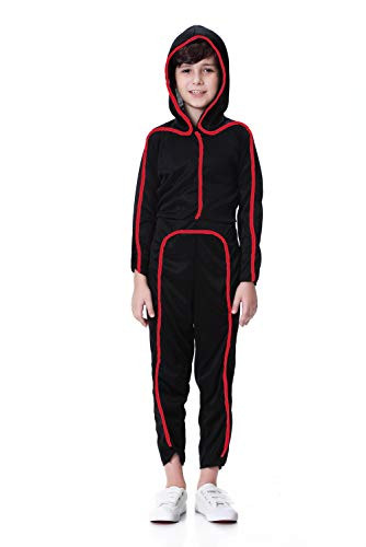 Hsctek Led Light up Stick Figure Costume for Kids, Halloween Stick Man Costume for Boys Girls(Pink,10-12Y)