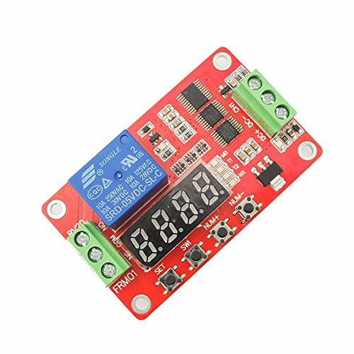 uniquegoods 5V DC Multifunction Self-lock Relay PLC Cycle Timer Module Delay Time Switch