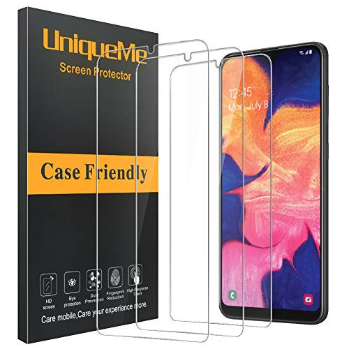 [3 Pack] UniqueMe Compatible with Samsung Galaxy A10E Screen Protector,9H Hardness Bubble Free Tempered Glass with Lifetime Replacement Warranty