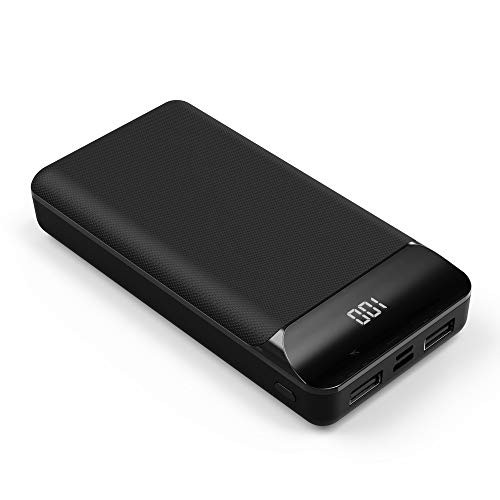 Tulpock Power Bank Portable Charger | Dual Output 20000mAh External Battery Charging Bank | Compatible with iPhone, Samsung Galaxy Phones and More(Black)