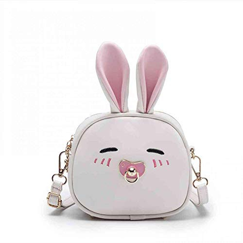 Bunny Kid Crossbody Bag Shoulder Purse Adjustable Mini Messenger Bag for Children Toddler Baby Girls (Off white)