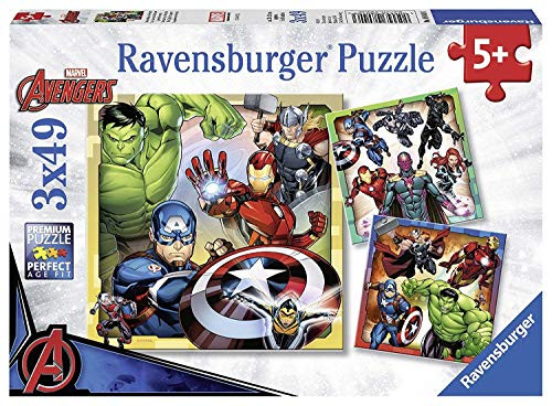 Marvel Avengers 3 in a Box Puzzles Featuring Thor Captain America Hulk Iron Man and More Ages 5+