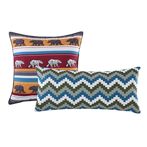 Greenland Home Black Bear Lodge Pillow Set, Brown