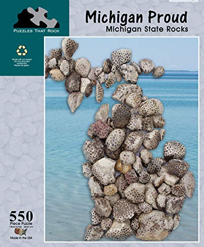 Michigan Proud Michigan State Rocks Puzzle