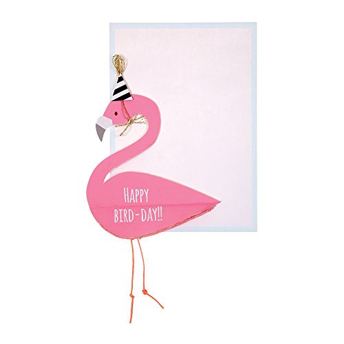 Meri Meri, Flamingo Card, Honeycomb, Happy Birthday Greeting