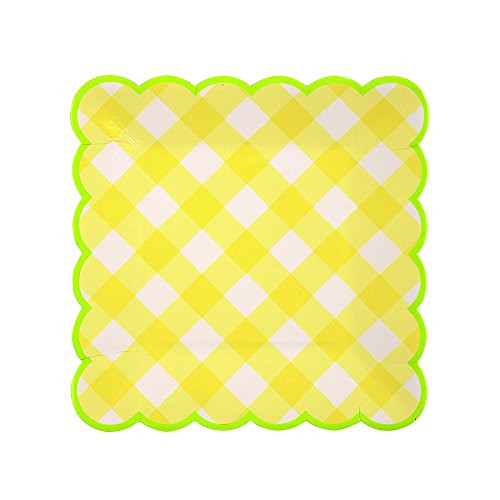 Meri Meri Yellow Gingham Small Plates