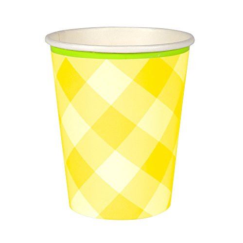 Meri Meri Yellow Gingham Cups