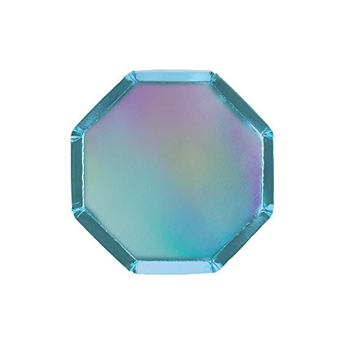Meri Meri Holographic Blue Cocktail Plates