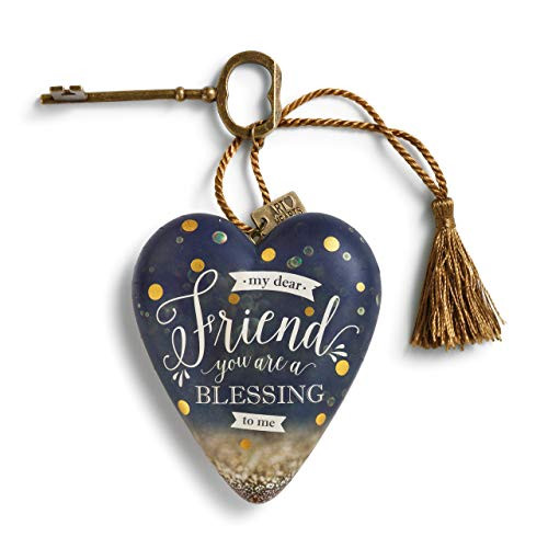 DEMDACO My Dear Friend Goldfoil Confetti 4 inch Resin Stone Table Top Decorative Sign