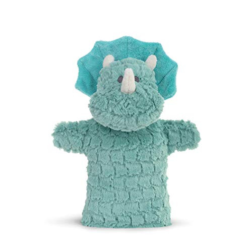 DEMDACO Declan The Dinosaur Soft Green 12 inch Polyester Fabric Stuffed Plush Puppet