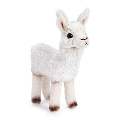 DEMDACO Llama Beanbag Soft White 8 inch Polyester Fabric Plush Stuffed Animal Toy
