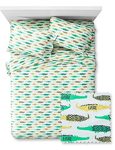 Pillowfort Crocodile Crossing Sheet Set, Twin