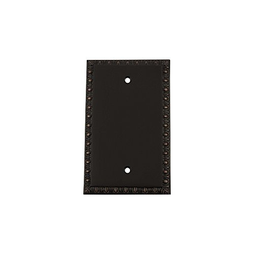 Nostalgic Warehouse 719697 Egg & Dart Switch Plate with Blank Cover, Timeless Bronze